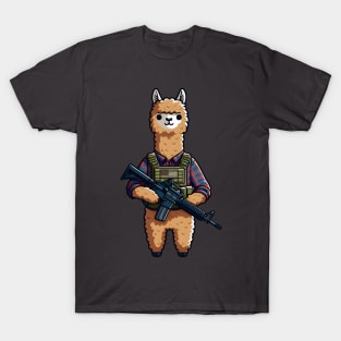 Tactical Alpaca Adventure Tee: Where Whimsy Meets Command T-Shirt